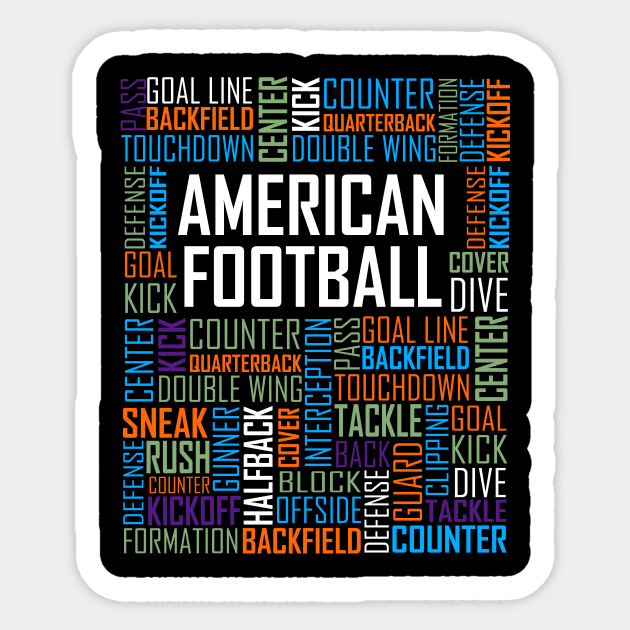 American Football Lovers Design Sticker by LetsBeginDesigns